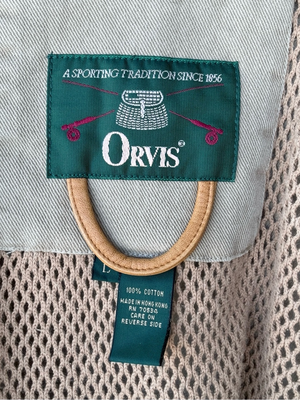 Vintage 90’s Orvis hunting blazer with leather trim and elbow patches Large - Picture 9 of 9